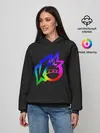 Женское худи / Knockout city. Rainbow logo