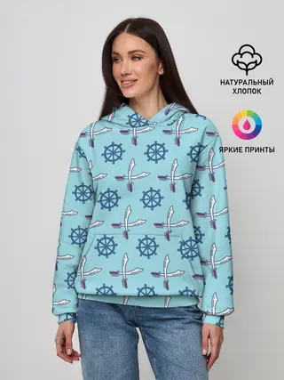 Женское худи / Пиратский фон
