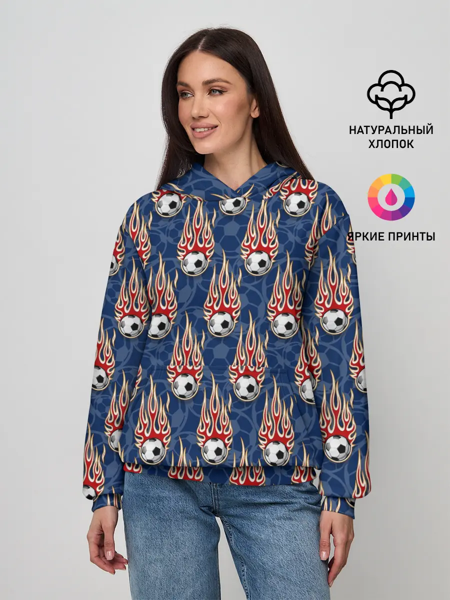 Женское худи / Футбольные Мячи