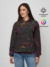 Женское худи / НЕОН СОТЫ 3D