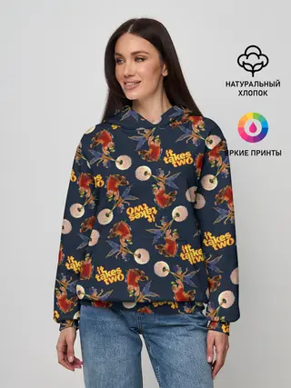 Женское худи / It Takes Two pattern