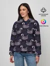Женское худи / Лебеди из бисера
