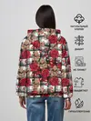 Женское худи / Розы в клеточку
