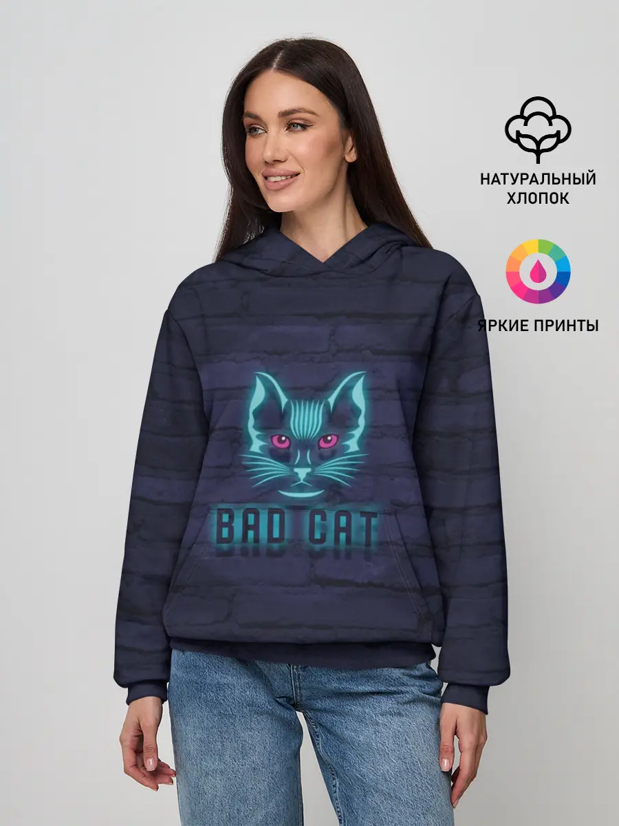 Женское худи / Bad cat
