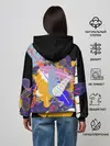 Женское худи / узор из листьев и цветов