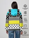 Женское худи / Неоновый яркий полосатый узор