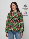 Женское худи / Абстрактный узор спелая вишня