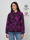 Женское худи / Абстрактный узор цвета фуксия