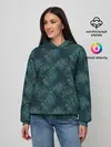 Женское худи / Синий абстрактный узор