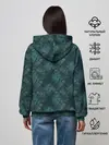 Женское худи / Синий абстрактный узор