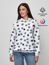 Женское худи / Акварельный синий горох