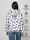 Женское худи / Акварельный синий горох