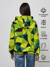 Женское худи / Гранжевый яркий зеленый
