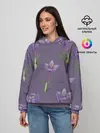 Женское худи / Цветы шафрана на фиолетовом