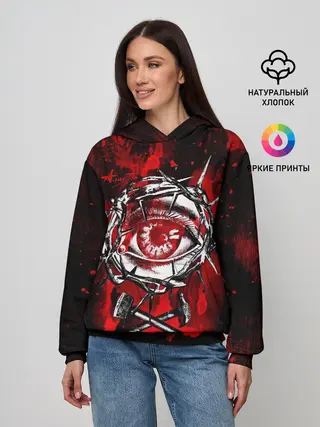 Женское худи / АлисА глаз в колючей проволоке