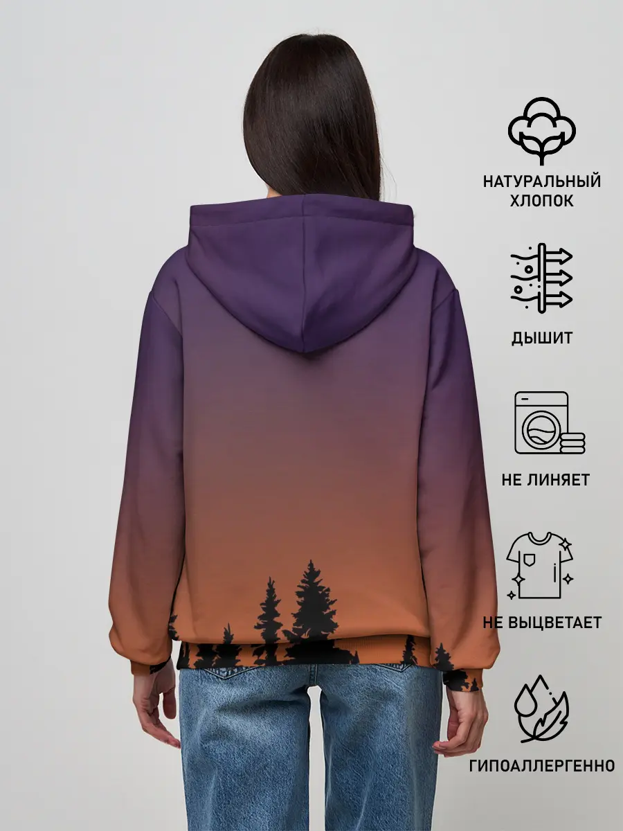 Женское худи / Gradient Forest Siren Head