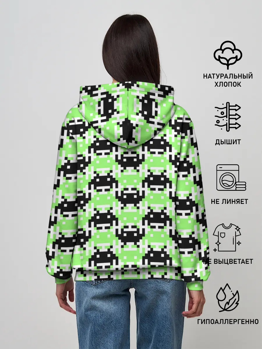 Женское худи / Space Invaders | Old game