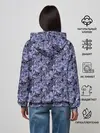 Женское худи / Сине-фиолетовый цветочный узор