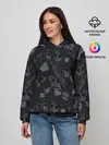 Женское худи / Темный серый узор мемфис