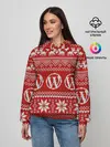 Женское худи / Вязаный рисунок