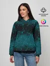Женское худи / Черно-синие блестки