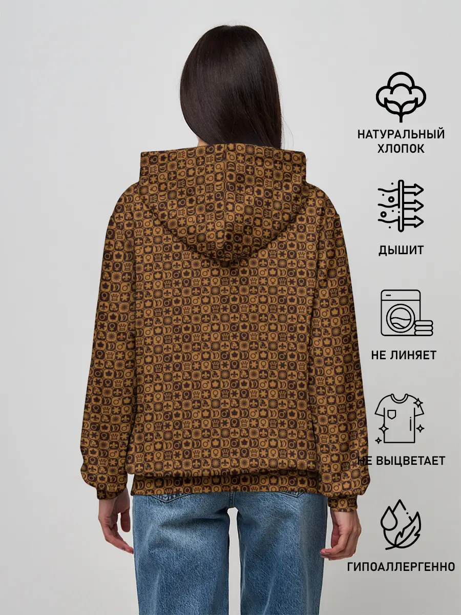 Женское худи / Brown & Gold