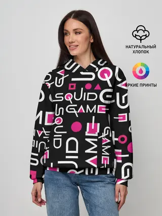Женское худи / SQUID GAME ЛОГО PINK