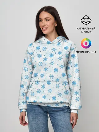 Женское худи / Снежинки