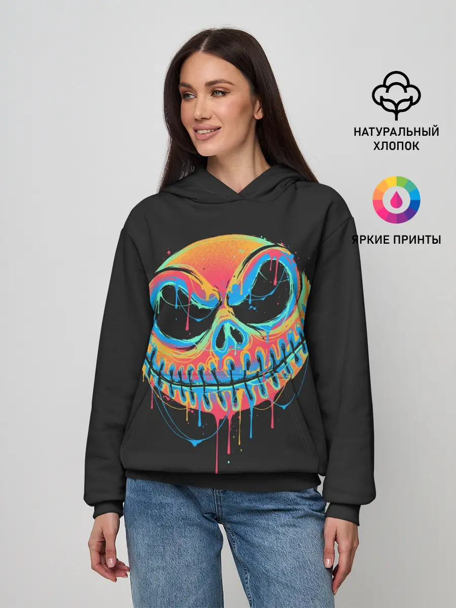 Женское худи / Jack Skellington. Paints