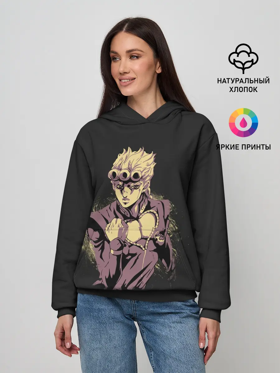 Женское худи / Giorno Giovanna. Golden Wind