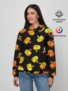 Женское худи / BOO! ПРИЗРАК, ПРИВЕДЕНИЕ ХЕЛЛОУИН ОРАНЖЕВЫЙ