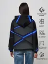 Женское худи / 3d неоновый черный принт плиты