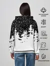 Женское худи / Тигр в шубе Санта Клауса