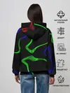 Женское худи / Неоновый хаос 3D/Neon chaos 3D