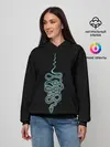 Женское худи / вьющаяся змея