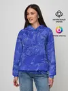 Женское худи / Синие мазки