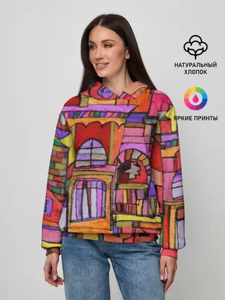 Женское худи / Скетч большого города