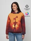 Женское худи / СИРЕНОГОЛОВЫЙ НА ЗАКАТЕ
