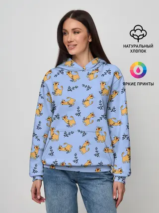 Женское худи / Радостный кот