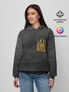 Женское худи / Волчий отпечаток золотом | Символ Велеса