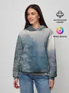 Женское худи / Зимний пейзаж картина маслом
