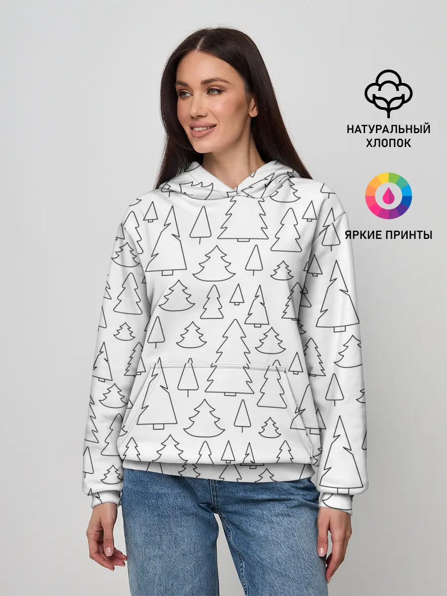 Женское худи / Простые елочки