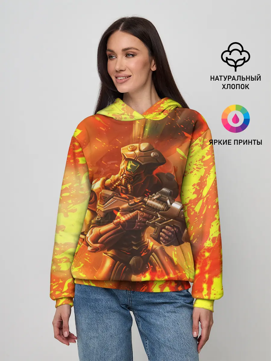 Женское худи / Doom ART (+спина)