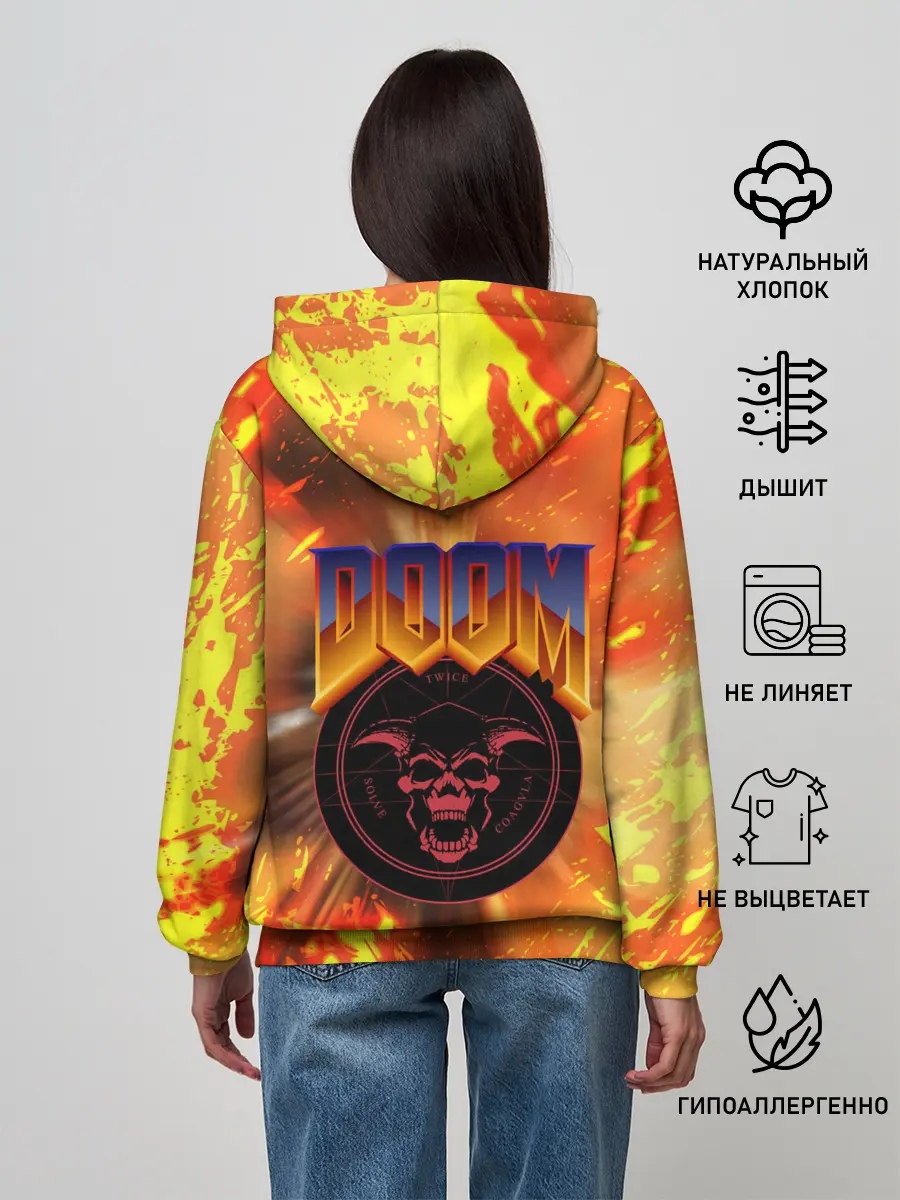 Женское худи / Doom ART (+спина)