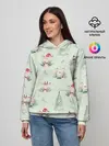 Женское худи / Олени, медведи и еноты