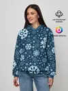 Женское худи / Новогодние снежинки, новый год